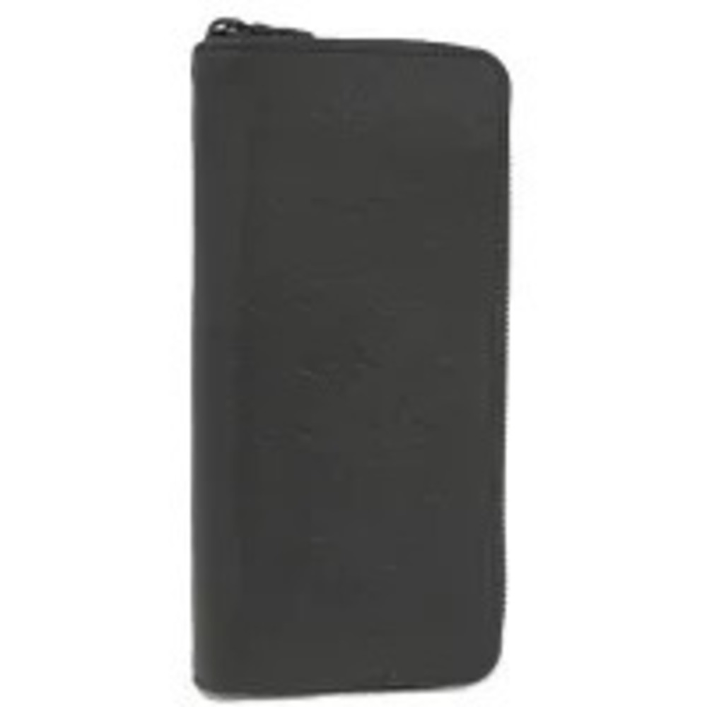 LOUIS VUITTON Zippy Wallet Vertical Round Zipper Long Monogram Shadow Black